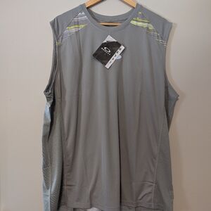 Oakley Gray and Yellow Tank Top with Mesh Panels